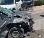 مطاردة للشرطة تنتهي بحادث سير في مدخل اللد 